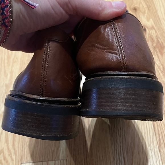 Paraboot Brooks Brothers Classic Brown Leather Men's Shoes - Picture 5 of 8